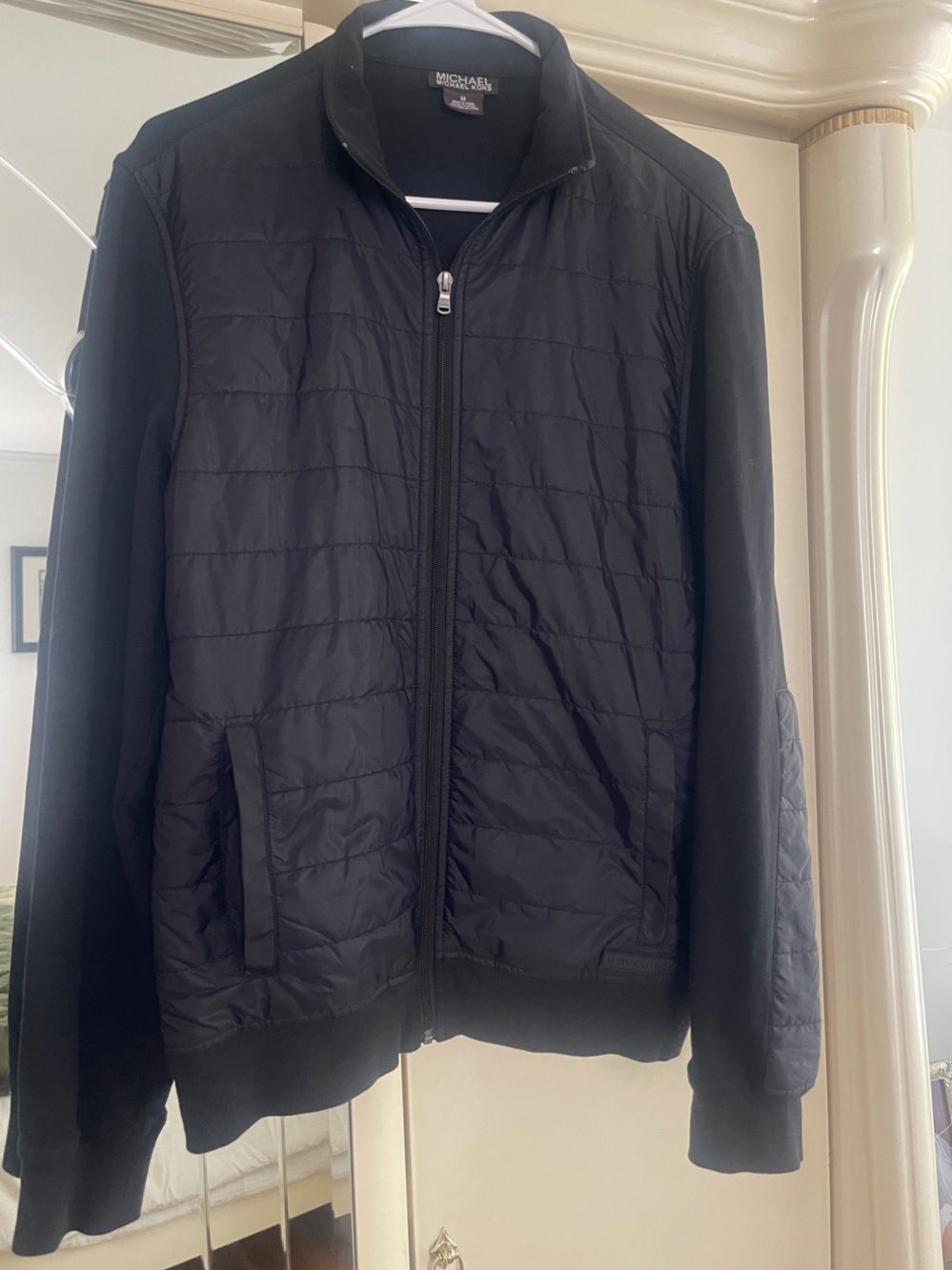 Michael Kors Black Quilted Lightweight Zip Jacket